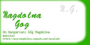magdolna gog business card