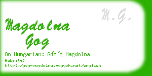 magdolna gog business card